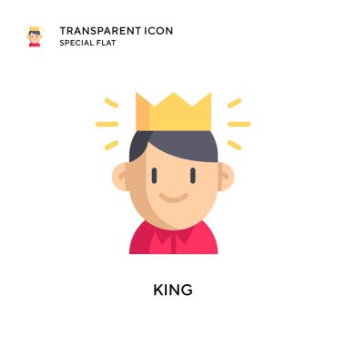 Kral vektör simgesi. Düz çizim. EPS 10 vektörü.
