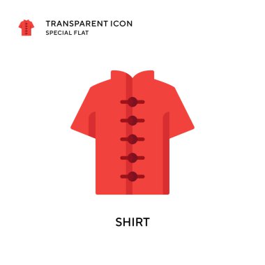 Gömlek vektör simgesi. Düz çizim. EPS 10 vektörü.