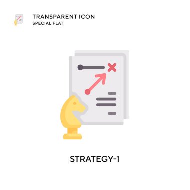 Strateji-1 vektör simgesi. Düz çizim. EPS 10 vektörü.