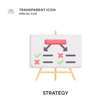 Strateji vektör simgesi. Düz çizim. EPS 10 vektörü.