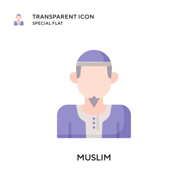 Müslüman vektör simgesi. Düz çizim. EPS 10 vektörü.