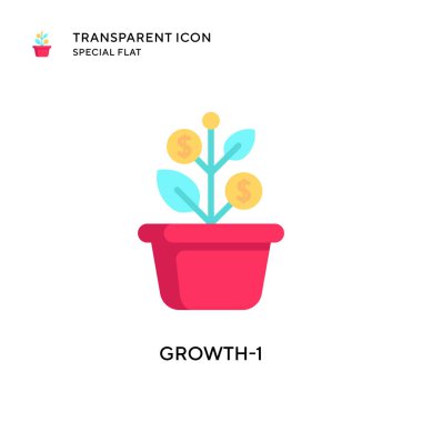 Büyüme-1 vektör simgesi. Düz çizim. EPS 10 vektörü.