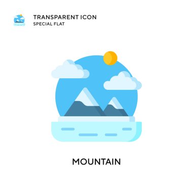 Dağ vektör simgesi. Düz çizim. EPS 10 vektörü.