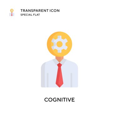 Bilişsel vektör ikonu. Düz çizim. EPS 10 vektörü.