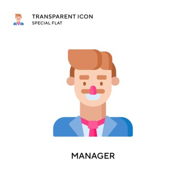 Yönetici vektör simgesi. Düz çizim. EPS 10 vektörü.