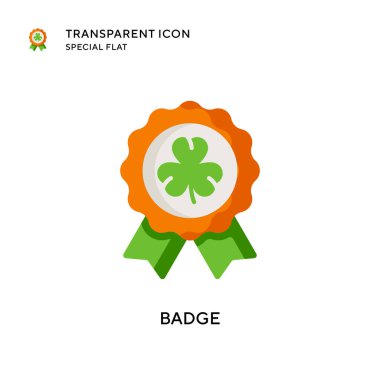 Rozet vektör simgesi. Düz çizim. EPS 10 vektörü.