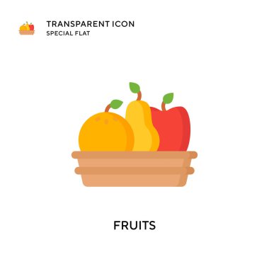 Meyve vektör simgesi. Düz çizim. EPS 10 vektörü.