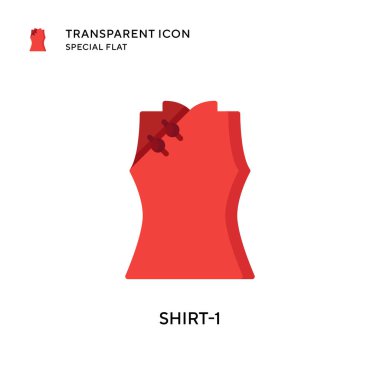 Gömlek-1 vektör simgesi. Düz çizim. EPS 10 vektörü.