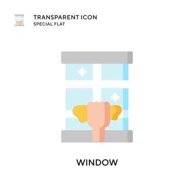 Pencere vektör simgesi. Düz çizim. EPS 10 vektörü.