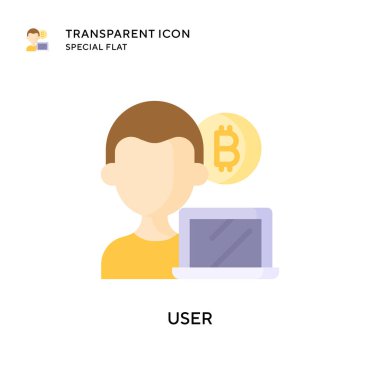 Kullanıcı vektör simgesi. Düz çizim. EPS 10 vektörü.