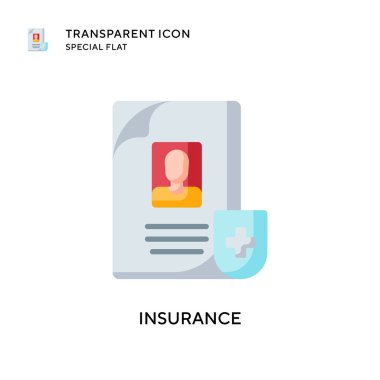 Sigorta vektör simgesi. Düz çizim. EPS 10 vektörü.