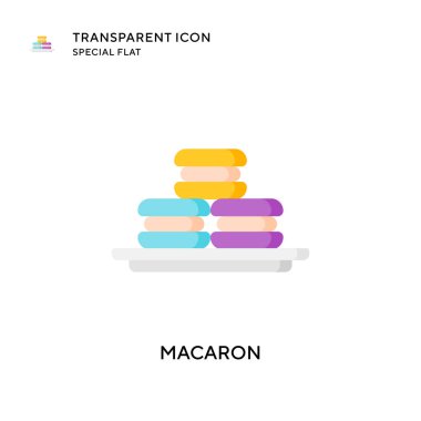 Makarna vektör simgesi. Düz çizim. EPS 10 vektörü.