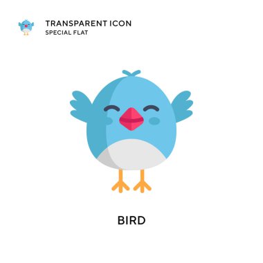 Kuş vektör simgesi. Düz çizim. EPS 10 vektörü.