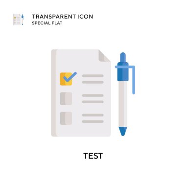 Test vektör simgesi. Düz çizim. EPS 10 vektörü.