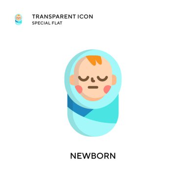 Yeni doğan vektör simgesi. Düz çizim. EPS 10 vektörü.