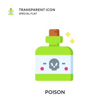 Zehirli vektör ikonu. Düz çizim. EPS 10 vektörü.