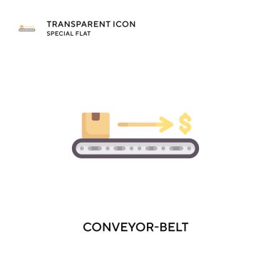 Taşıyıcı şerit vektör simgesi. Düz çizim. EPS 10 vektörü.