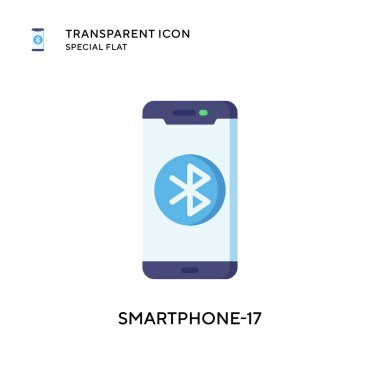 Akıllı Telefon-17 vektör simgesi. Düz çizim. EPS 10 vektörü.