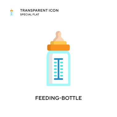 Beslenme şişesi vektör simgesi. Düz çizim. EPS 10 vektörü.