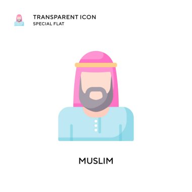 Müslüman vektör simgesi. Düz çizim. EPS 10 vektörü.