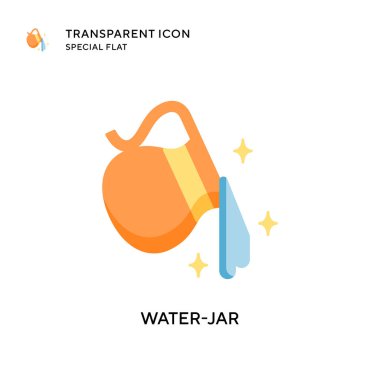 Su kavanozu vektör simgesi. Düz çizim. EPS 10 vektörü.