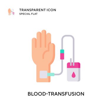 Kan nakli vektör ikonu. Düz çizim. EPS 10 vektörü.