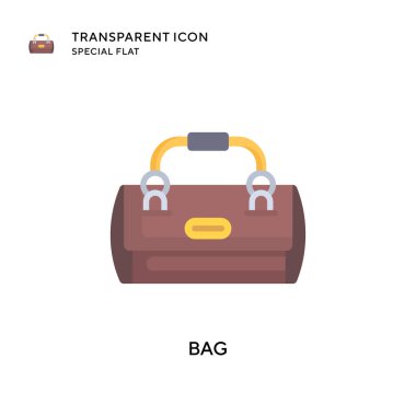 Torba vektör simgesi. Düz çizim. EPS 10 vektörü.