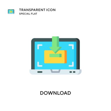 Vektör simgesi indir. Düz çizim. EPS 10 vektörü.
