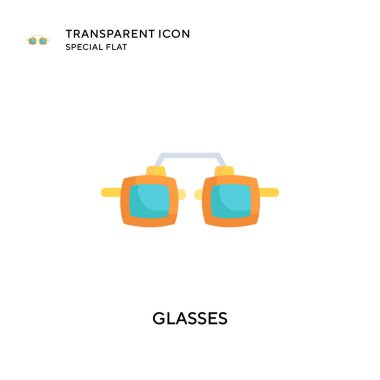 Gözlük vektör simgesi. Düz çizim. EPS 10 vektörü.