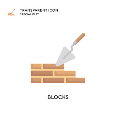 Bloklar vektör simgesi. Düz çizim. EPS 10 vektörü.