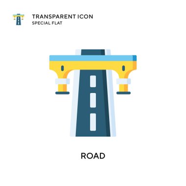 Yol vektör simgesi. Düz çizim. EPS 10 vektörü.