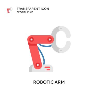 Robot kol vektör simgesi. Düz çizim. EPS 10 vektörü.