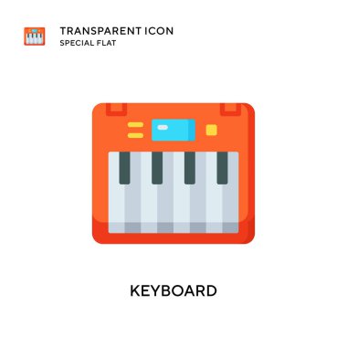 Klavye vektör simgesi. Düz çizim. EPS 10 vektörü.