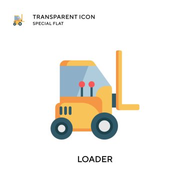 Yükleyici vektör simgesi. Düz çizim. EPS 10 vektörü.