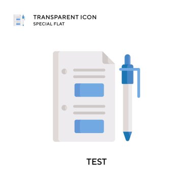 Test vektör simgesi. Düz çizim. EPS 10 vektörü.
