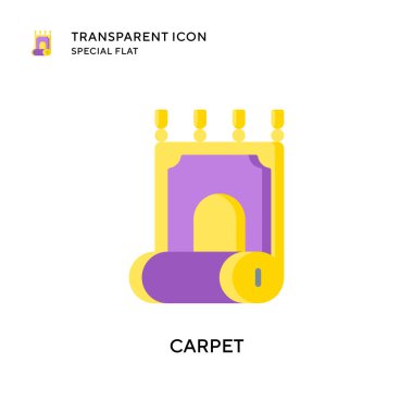 Halı vektör simgesi. Düz çizim. EPS 10 vektörü.