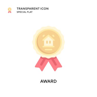 Ödül vektör ikonu. Düz çizim. EPS 10 vektörü.