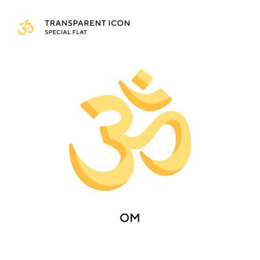 Om vektör simgesi. Düz çizim. EPS 10 vektörü.