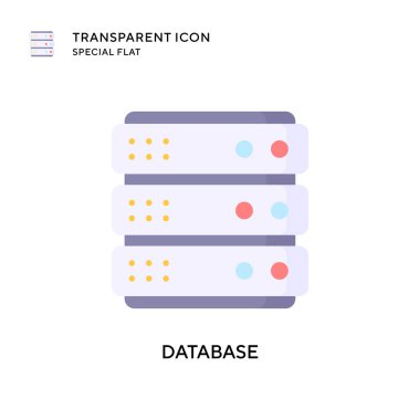 Veritabanı vektör simgesi. Düz çizim. EPS 10 vektörü.