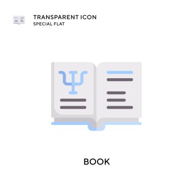 Kitap vektör simgesi. Düz çizim. EPS 10 vektörü.