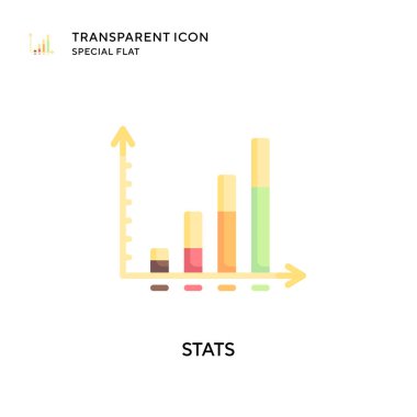 İstatistik vektör simgesi. Düz çizim. EPS 10 vektörü.