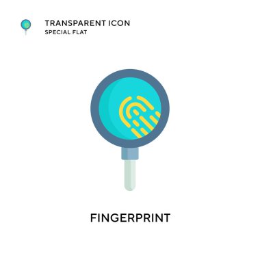 Parmak izi vektör simgesi. Düz çizim. EPS 10 vektörü.