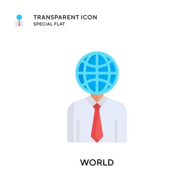 Dünya vektör simgesi. Düz çizim. EPS 10 vektörü.