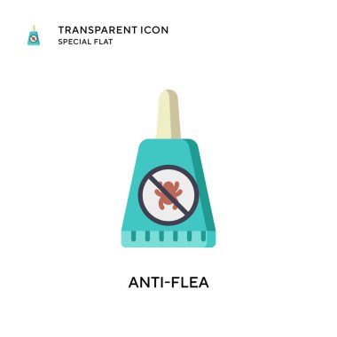 Anti-flea vector icon. Flat style illustration. EPS 10 vector. clipart