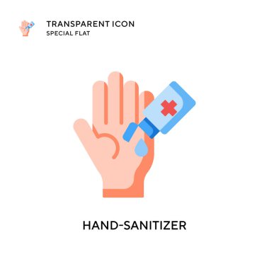 El dezenfektanı vektör ikonu. Düz çizim. EPS 10 vektörü.