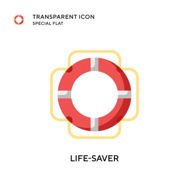 Hayat kurtaran vektör simgesi. Düz çizim. EPS 10 vektörü.