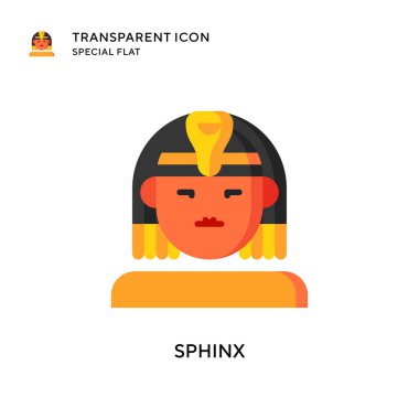 Sfenks vektör simgesi. Düz çizim. EPS 10 vektörü.