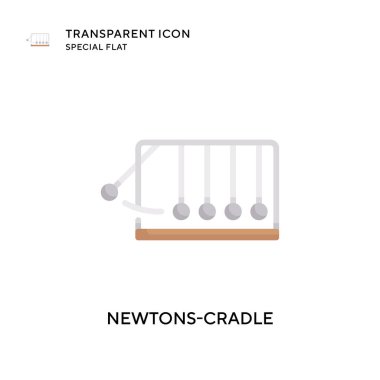 Newton beşiği vektör simgesi. Düz çizim. EPS 10 vektörü.