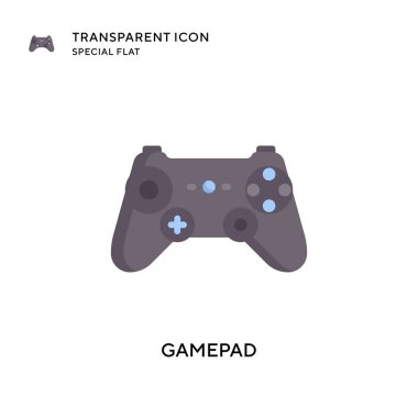 Gamepad vector icon. Flat style illustration. EPS 10 vector. clipart