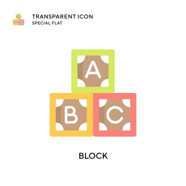 Blok vektör simgesi. Düz çizim. EPS 10 vektörü.